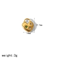 Golden heart pendant with green and clear stones, dimensions 17.7mm by 14mm, weight 3g - Heart Green White Zircon (TP004)