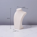 Beige velvet bust necklace display stand 20cm height mannequin jewelry holder for showcase - Beige Velvet H-type 20cm High