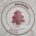 Pink velvet Christmas tree pendant with 8x9cm dimensions for DIY festive home decoration - Christmas Tree A-03 (Pink)