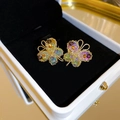 31# Silver Pin-Gold-White (Genuine Gold Plated)