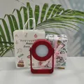 Portable red foldable lantern night light with adjustable U-shaped stand for desk - Birthday Bag + Gift Wrap - Couples / Red