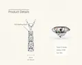 S925 sterling silver necklace featuring three D color VVS1 moissanite stones in graduated sizes - 0.6 Carat / Silver