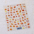 5D cartoon herfst bakkerij nagelsticker TS-3845 met broodpatronen en zelfklevende rug - TS-3845 Herfst Bakkerij