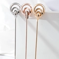 Minimalist metal hair sticks in gold, silver and rose gold finishes on white background - 3-Piece Combination Set / Multicolor