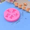 Stampo in silicone a forma di orso e ombrello per decorazione torte e fai da te, 8,5 cm - Stile orsetto con ombrello (1)