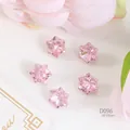 Pink star-shaped faceted crystals for nail art, set of 5 pieces measuring 10x10mm - D096 Snowflake 10X10mm