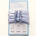 Bandeau à boucles en satin de soie violet clair de Robecurls sans chaleur avec notice - Violet