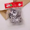 Set di 6 pigne naturali con effetto neve per decorazioni natalizie - Pigne Innevate 4.5cm 6 Pezzi