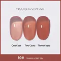 Teinte 10 vernis à ongles gel translucide effet gelée de une à trois couches - 10# Teint Translucide