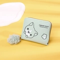 Lichtgroene PU mini-portemonnee met schattig Shiba Inu-patroon en zachte pompon hanger - Groen