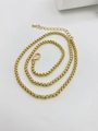 Collier chaîne box plaqué or 18 carats style punk avec fermoir mousqueton et rallonge - Chaîne à Mailles Vénitiennes Dorée / Chaîne DIY