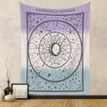 Tapiz bohemio mapa estelar de constelaciones en degradado púrpura y azul de pared - 73X95CM / Tela Cepillada
