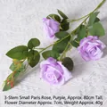 3-Head Little Paris Rose Purple