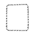 Silver square geometric ring with multifaceted cut texture in 304 stainless steel - Rectangle-S1517 / Steel