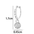 Ear cuff en argent avec pendentif circulaire en zircone et dimensions précises - Pendentif Rond (2624-6#) / Argent