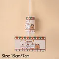 Christmas cartoon stickers with Santa and reindeer for dessert cup decor 10pcs 15x7cm - Push Pop Stickers Christmas Family Portrait 10 Sheets