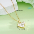 Collana placcata oro 18K con ciondolo a cuore rosa e dettagli in zircone chiaro - Oro con zircone bianco