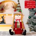 Lindo muñeco elfo de Navidad sentado con gorro de rayas, tamaño 18x11x36cm - Muñeca-26-B (Niña)