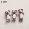 Set of three handmade grey wool felt bear ornaments for DIY Christmas decorations - No.20 Pack of 3-Grey Felt Bear