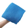 Detailed view of royal blue pleated fabric texture showing the intricate vertical creases - Sapphire Blue