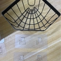 Black corner storage rack in stainless steel with adhesive hooks for kitchen sponge - Carbon Steel Grey