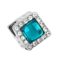 Square Teal Gemstone Hollow Square Style (22)