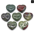 Polished 20mm bloodstone heart-shaped gemstones for DIY jewelry and decor projects - Dragon Blood Stone