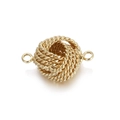 18K gold-plated twisted rope ball jewelry connector for DIY necklaces and bracelets - Twisted Rope Ring-Gold