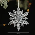 Glittery 11cm clear acrylic snowflake ornament for Christmas tree decor on dark background - Transparent Snowflake C / Single Piece