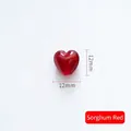 Perla di vetro a cuore 12mm rosso sorgo con glitter scintillanti per bracciali fai-da-te - 12mm / Rosso Sorgo