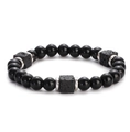 All Black Polished With Silver Spacers