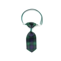 Classic green and blue plaid pet necktie with adjustable strap and buckle closure - 15-Green Blue Plaid Necktie