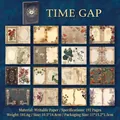 Europäisches Retro-Notizbuch mit 192 Seiten und Goldfolie im Time Gap-Stil - Zeitlücke