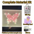 DIY butterfly crystal night light kit with pink floral gift bag and greeting card - 10 Inch Butterfly Light Pink (Kit with Gift Bag)