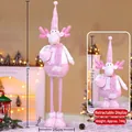 Pink telescopic Christmas reindeer doll adjustable from 70 to 105cm height standing toy - 105cm