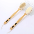 Bamboo Oval Brush Black Grip 44x7cm