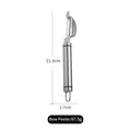Bow-shaped 304 stainless steel peeler with hanging hook, 21.5cm long kitchen tool - Bow-Shape (Boxed)