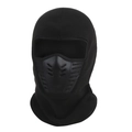 Passamontagna da ciclismo invernale con maschera antivento e fodera in pile traspirante - L / Nero