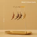 Golden spinning fairy candle holder carousel with dream elf pendant ornaments - Magnetic Dream Elf (No Tray)