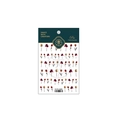 Pro TENSOR TS-779 thin adhesive nail stickers featuring red and yellow floral tulip patterns - Small Floral Arrangement (TS-779)