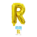 16 inch shiny gold letter R foil balloon with card packaging for party decoration - Letter R (With Backing Card) / 16" / Gold