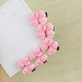 5-piece set of pink camellia bow hair clips on a white card for girls hair styling - Small Bowknot / 5 Pieces (OPP Bag)