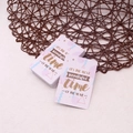 Detail of holiday greeting cards with gold patterns on a woven mat for gift decor - INS Blessing Card #3 - Holiday Wishes
