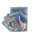 Holographic resealable packaging bags in four sizes with rainbow metallic finish - One Side Transparent One Side Holographic / 7.5x10cm (100Pcs)
