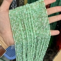 Strands of 2-3mm faceted light green agate round beads for DIY jewelry making - Australian Jade (Chrysoprase) 3mm