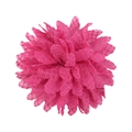 Detailed close-up of a pink multi-layered lace sunflower for hair accessories and hats - Rose Red