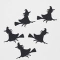 Halloween black witch silhouette confetti sequins for spooky party table decoration - Black Witch