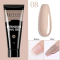 Gel per extension unghie LILY'CUTE nude 08 in tubetto da 15g con risultati prima-dopo - 08-Nudo
