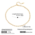 Tabella taglie dettagliata per collana in acciaio inossidabile dorato, 40+5cm - Stile Catena Figaro (JDN0305023)