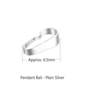 925 silver pinch bail in silver color with 6.5mm size measurement for DIY jewelry - 6.5MM / Silver